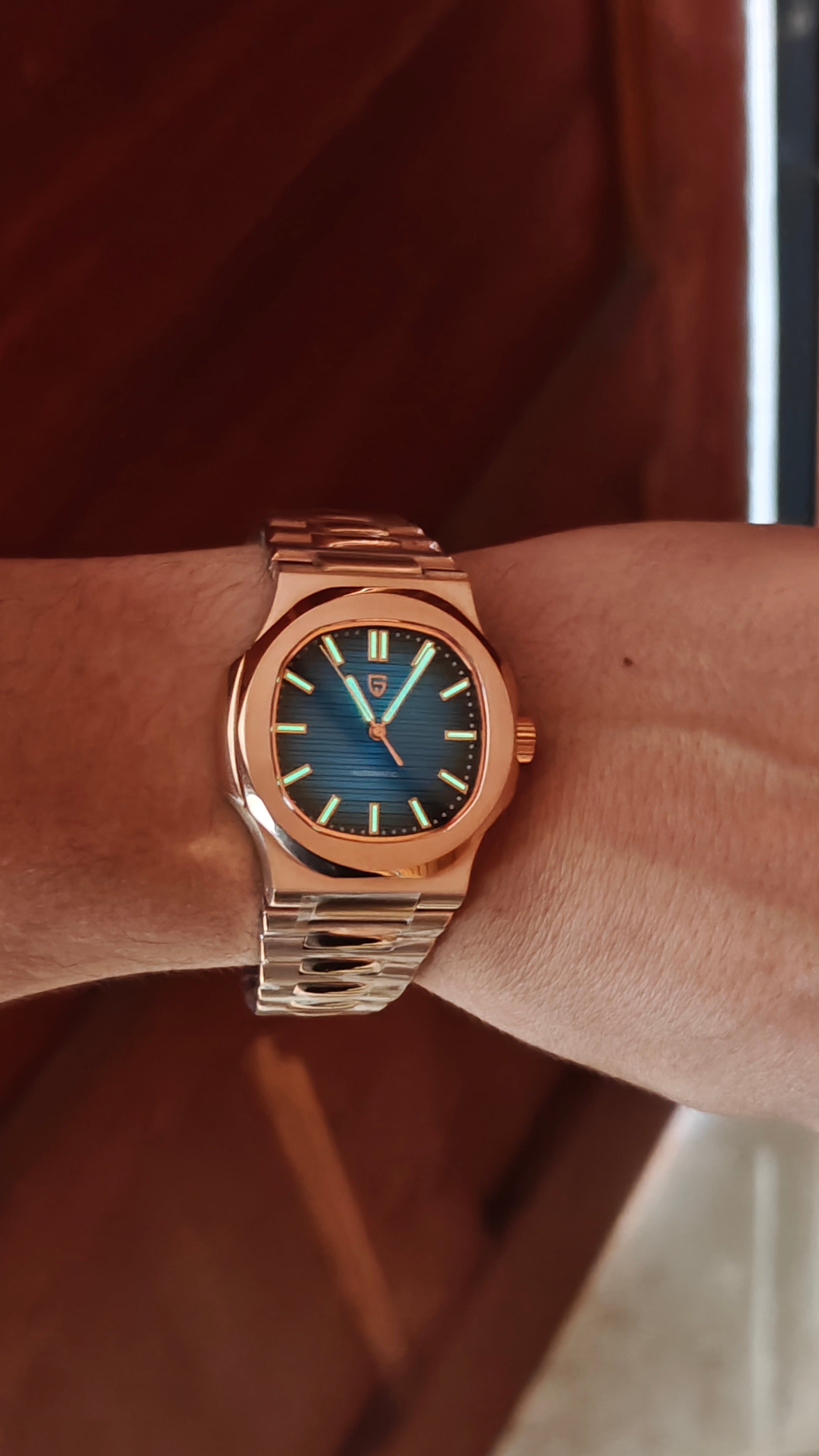 Pagani design PD-1728 (Homenaje al Patek Philippe Nautilus Oro Rosa)