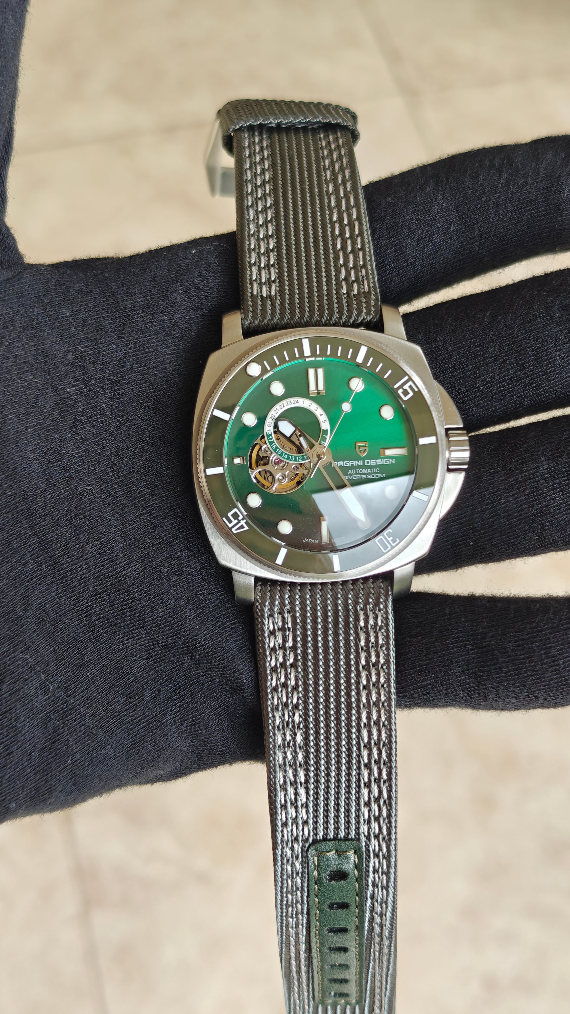 Pagani Design PD‑1736 Homenaje a Panerai Submersible - Verde