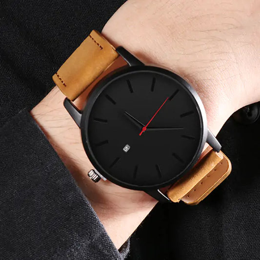 Reloj de Cuero con Movimiento de Cuarzo – Estilo y Precisión en Cada Momento