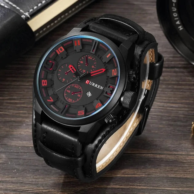 Reloj CURREN de Cuero para Hombre: Elegancia Atemporal