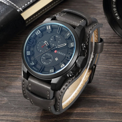 Reloj CURREN de Cuero para Hombre: Elegancia Atemporal