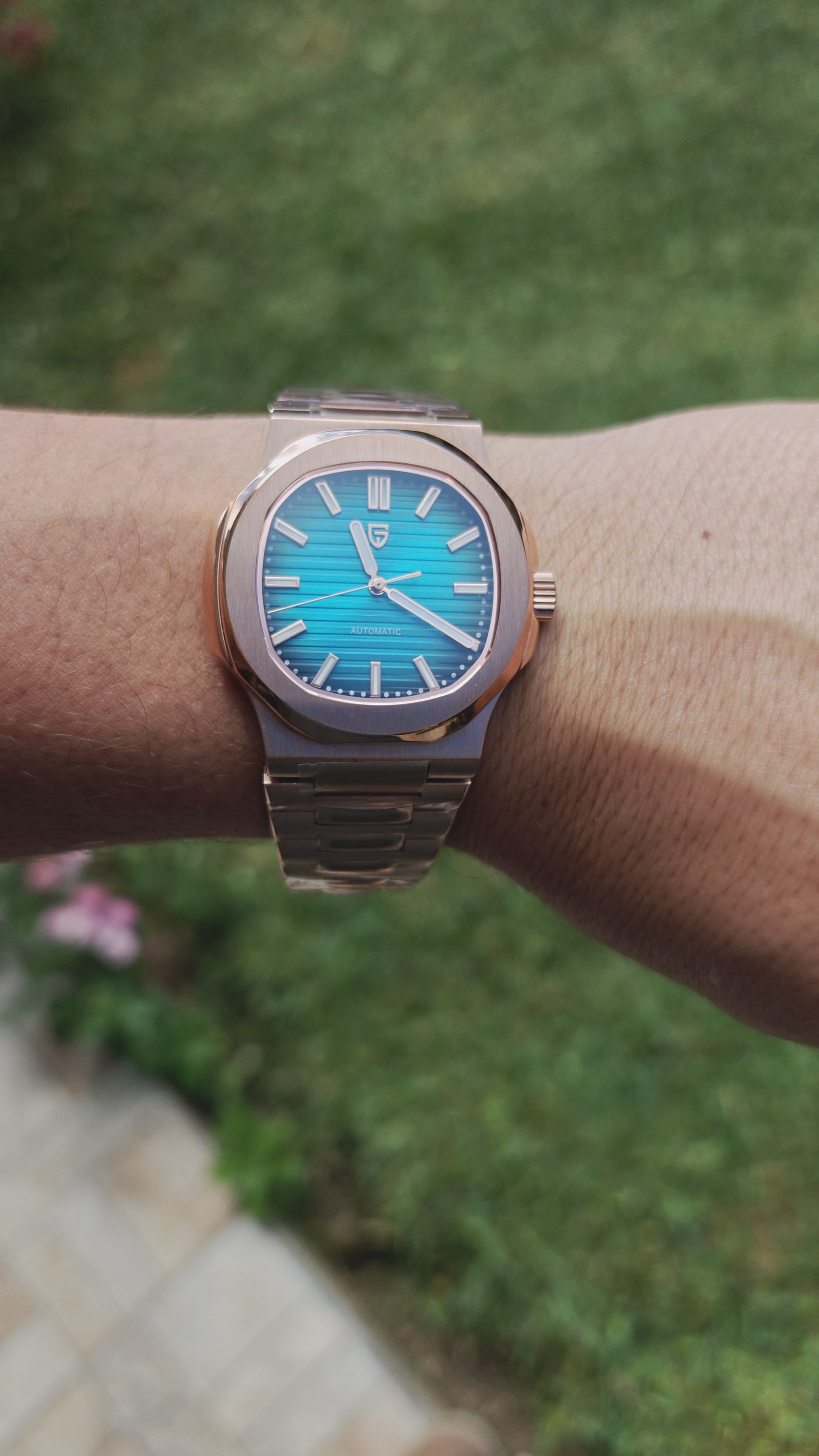 Pagani design PD-1728  (Homenaje al Patek Philippe Nautilus Oro Rosa)