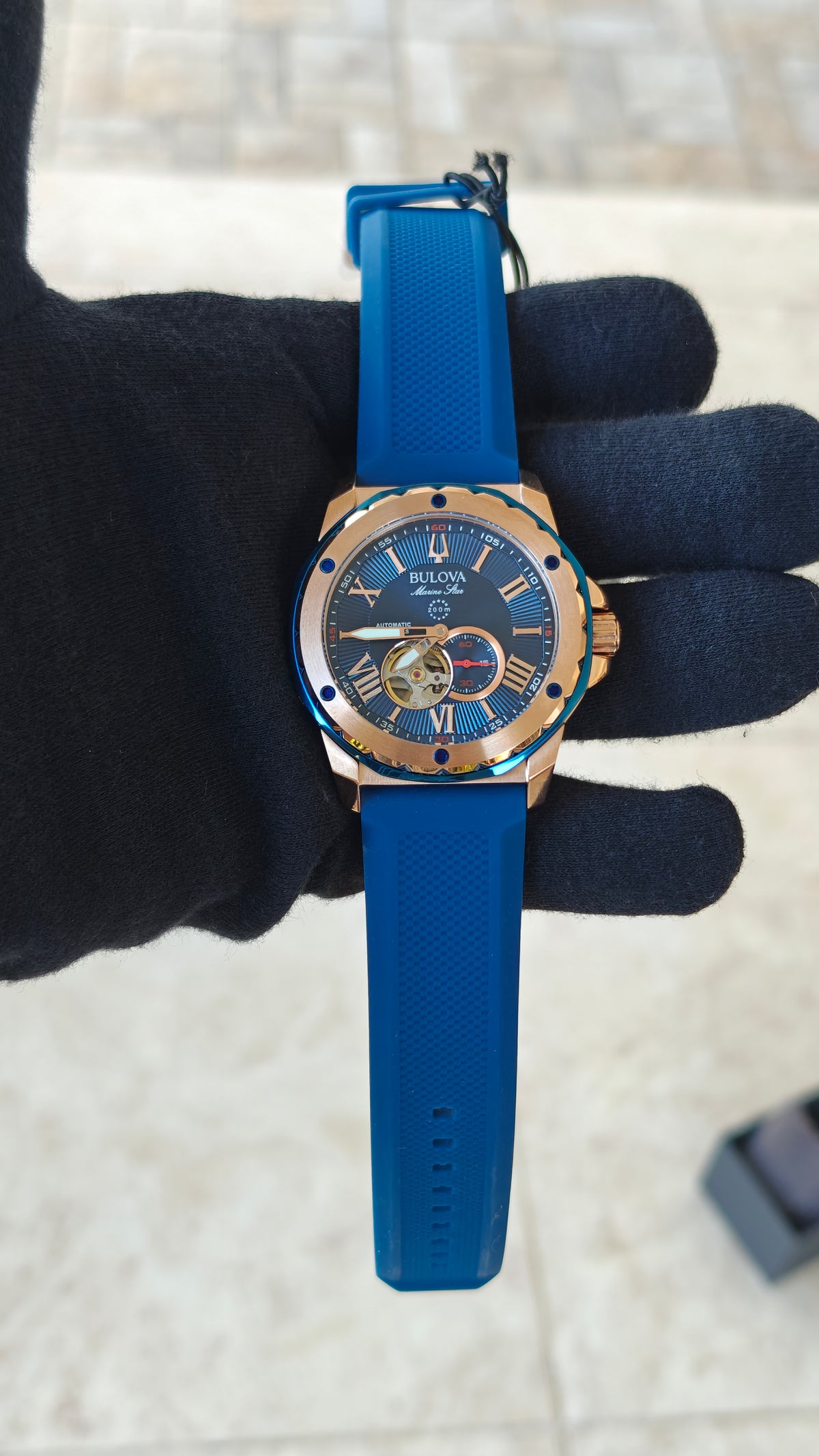Bulova Marine Star 98A227 – Automático Blue & Rose Gold