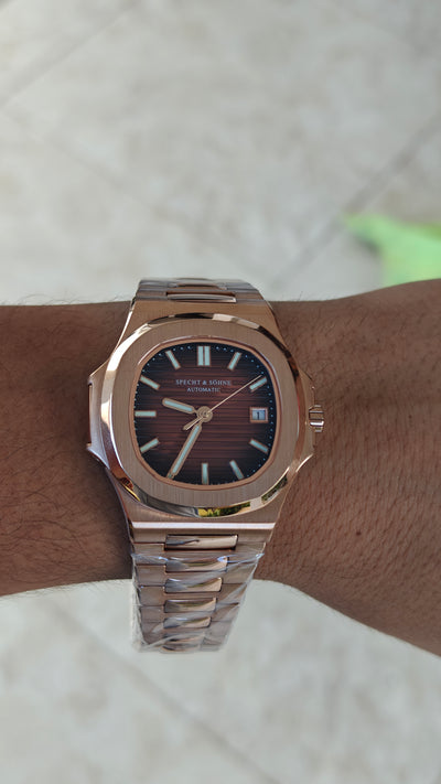 Specht & Söhne SP0002 – Homenaje al Patek Philippe Nautilus Oro Rosa