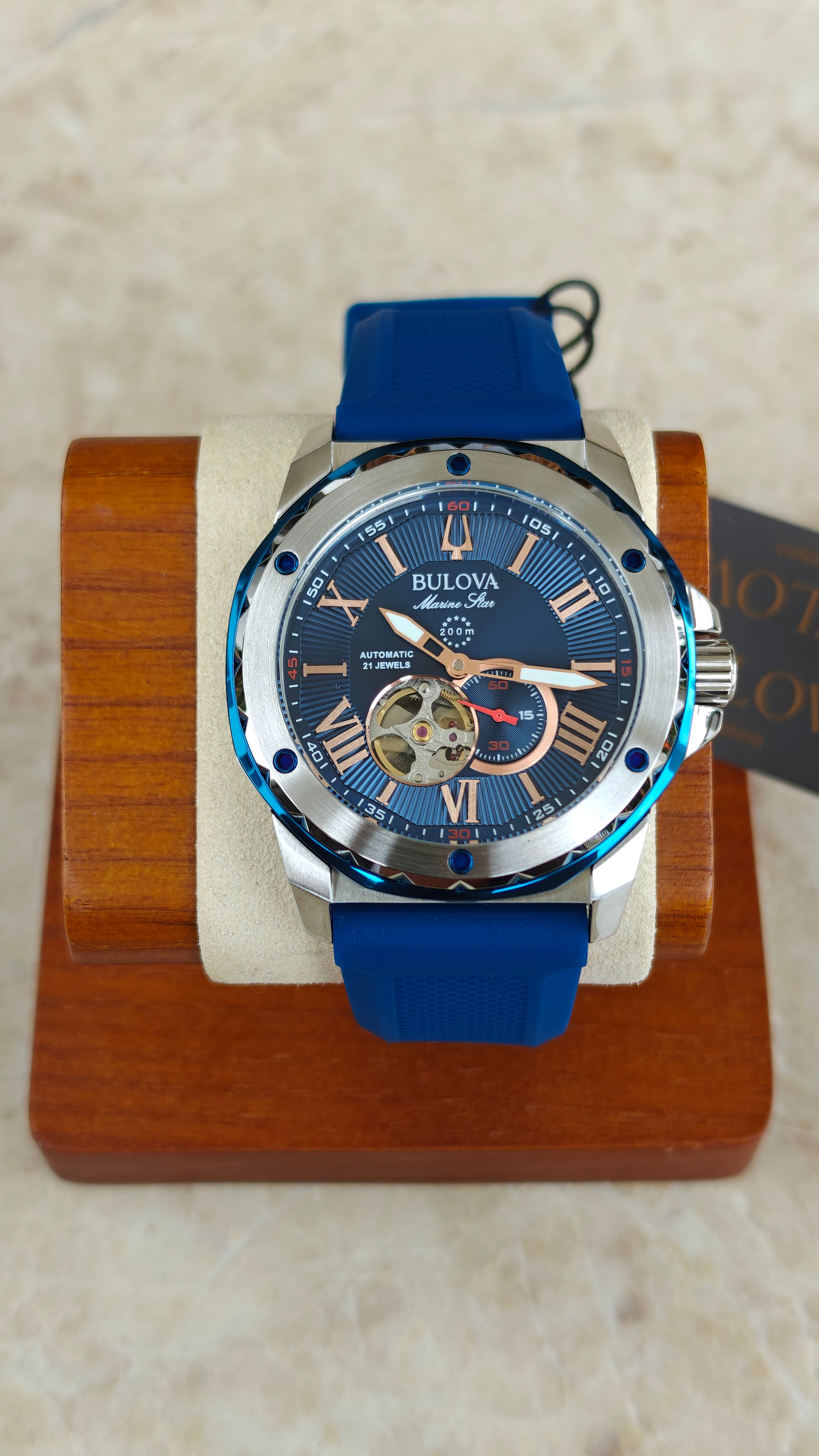 Bulova Marine Star 98A282 – Automático Blue & Silver