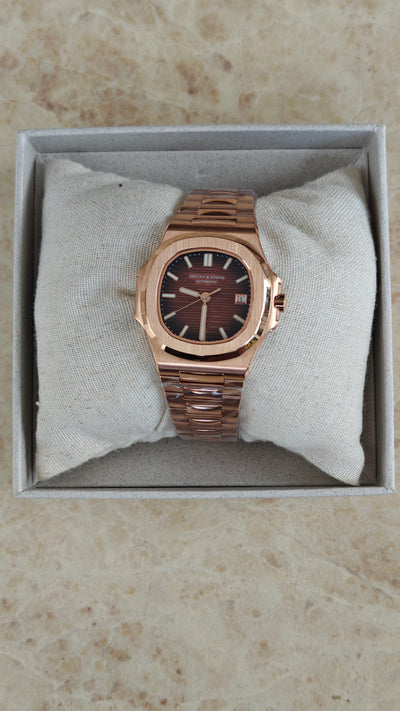 Specht & Söhne SP0002 – Homenaje al Patek Philippe Nautilus Oro Rosa