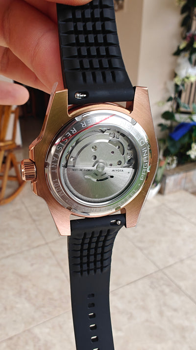 Pagani Design PD‑1651 – Homenaje al Rolex Yacht-Master Oro Rosa correa de caucho