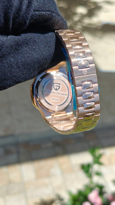 Pagani design PD-1728  (Homenaje al Patek Philippe Nautilus Oro Rosa)