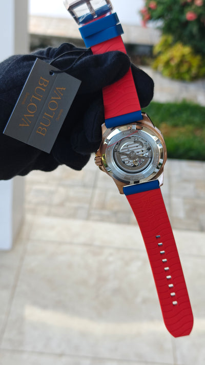 Bulova Marine Star 98A227 – Automático Blue & Rose Gold