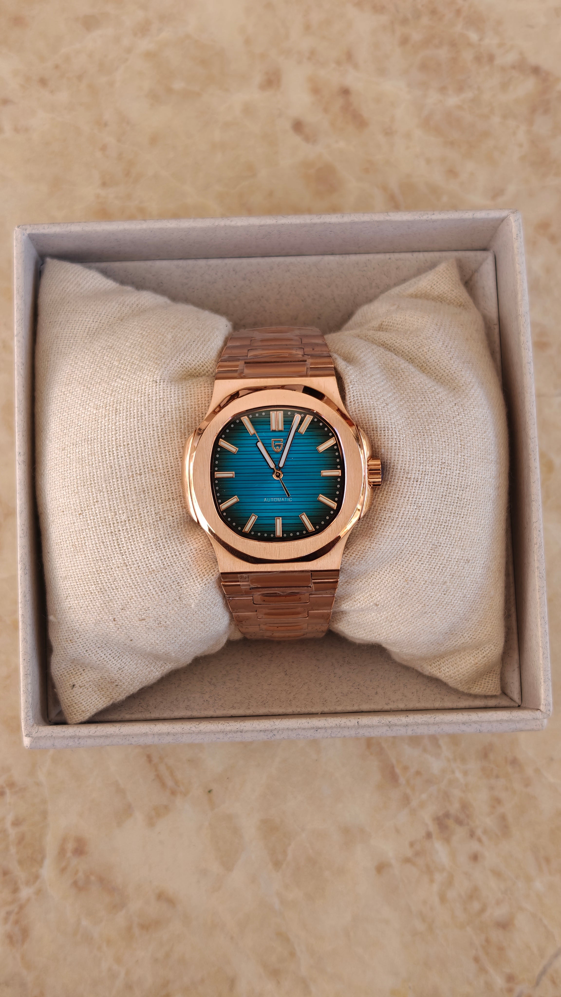 Pagani design PD-1728  (Homenaje al Patek Philippe Nautilus Oro Rosa)